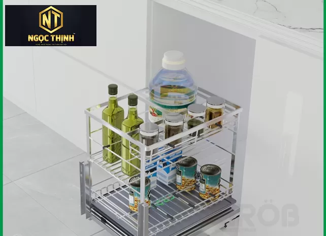 KỆ ĐỰNG GIA VỊ MIX OVAL INOX SUS304  tại Phước Thiền